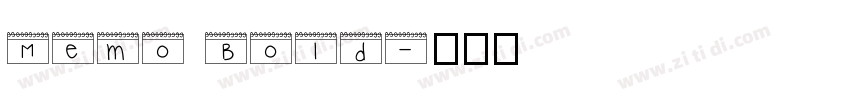 Memo Bold字体转换